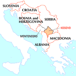 コソボ周辺地図