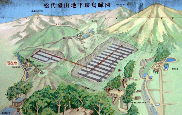 松代象山地下壕鳥瞰図