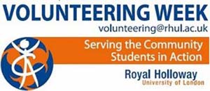 Volunteering Week のロゴ。学校のウェブサイトから。